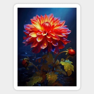 Mystic Fantasy Flower Fine Art Realist Painting Magnet